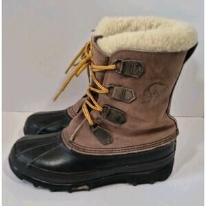 Sorel Kaufman Mens Tan Insulated Winter Snow Boots 10